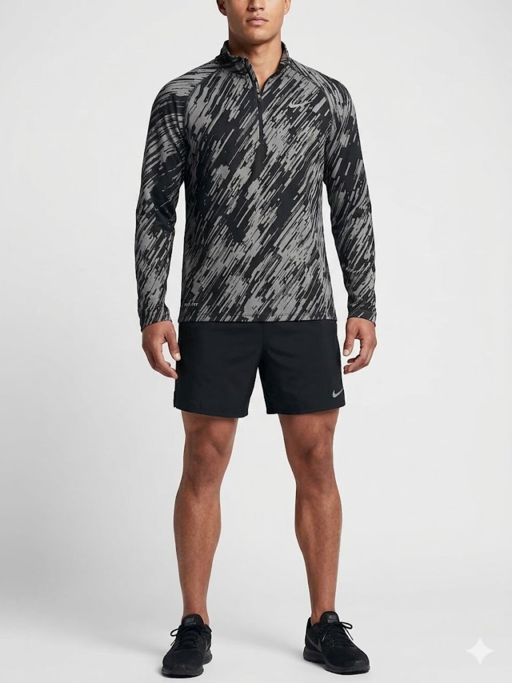 Nike Dri-FIT Men's Geometric Digital Print 1/2 Zip‎ Pullover Size XL